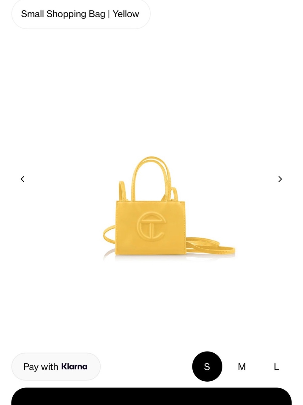 Telfar Mini Shopping Bag in Yellow